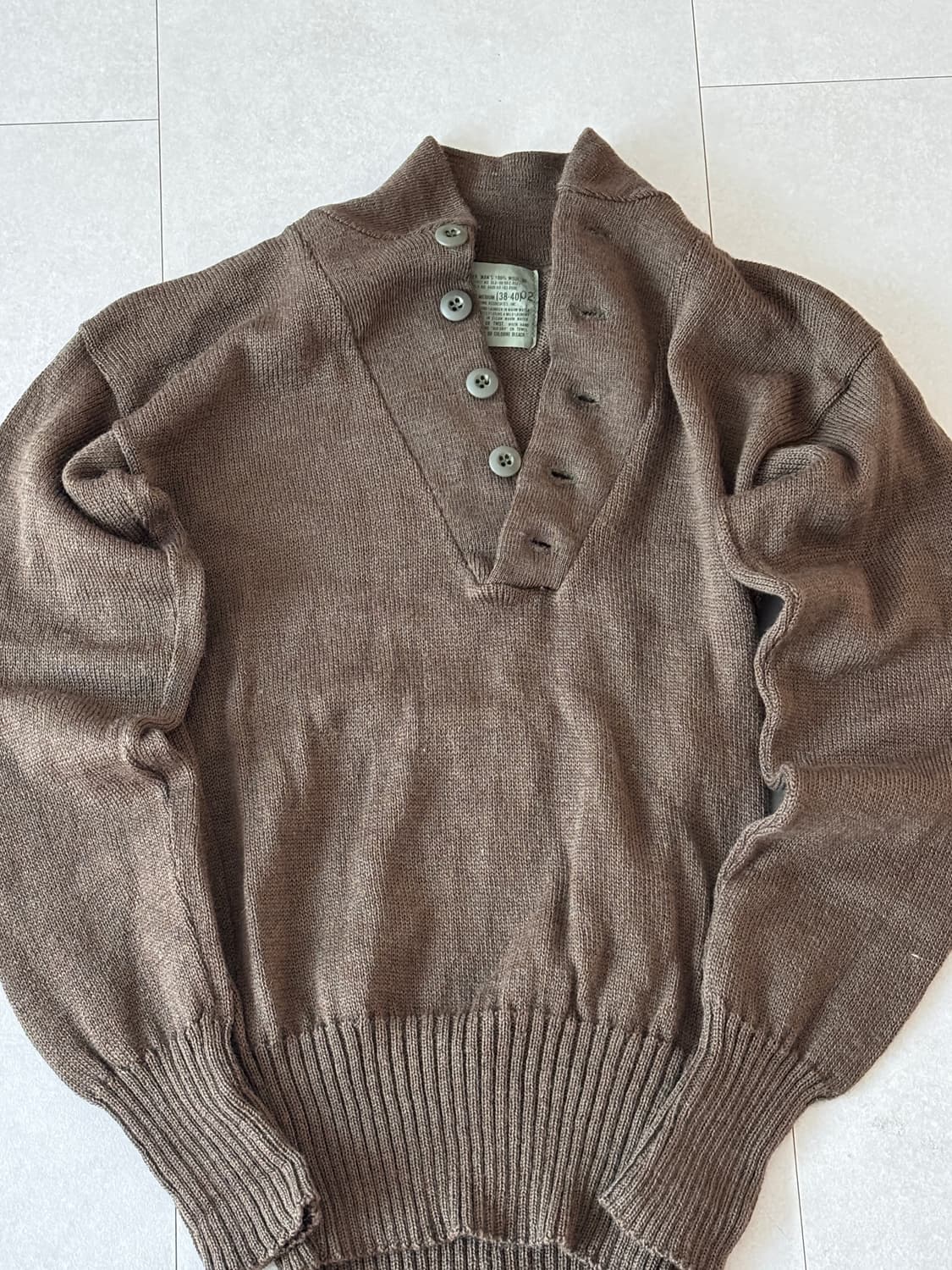 90s 미군 울 스웨터 — 군복인데, 요즘 제일 세련된 니트 M 상품이미지2