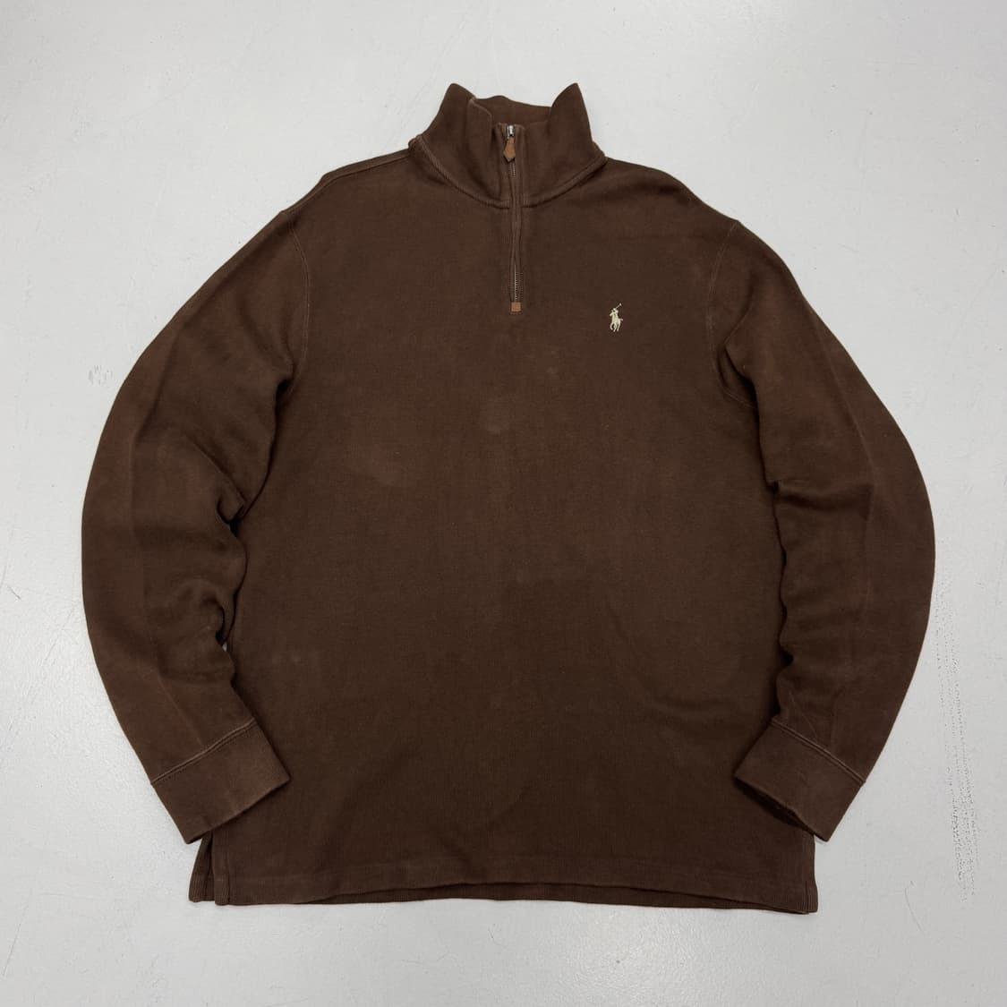 폴로 포니 브라운 아노락 반집업 니트  상품이미지2