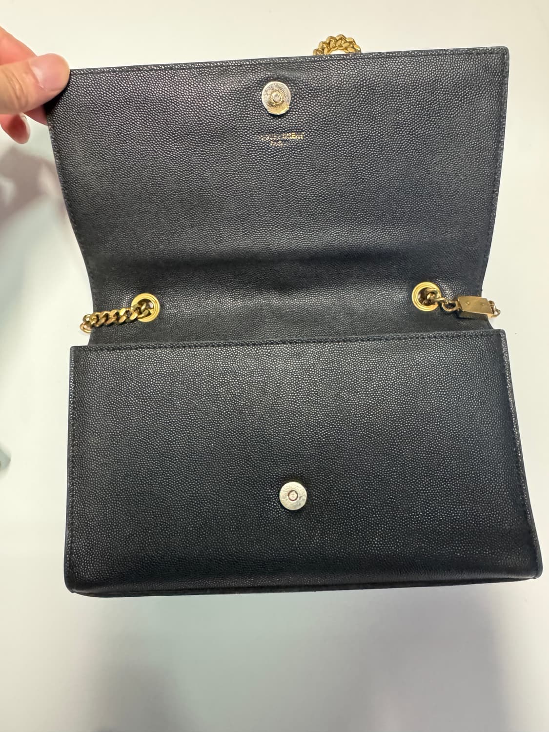 생로랑 YSL 금장 체인 숄더백 + 파우치 상품이미지8