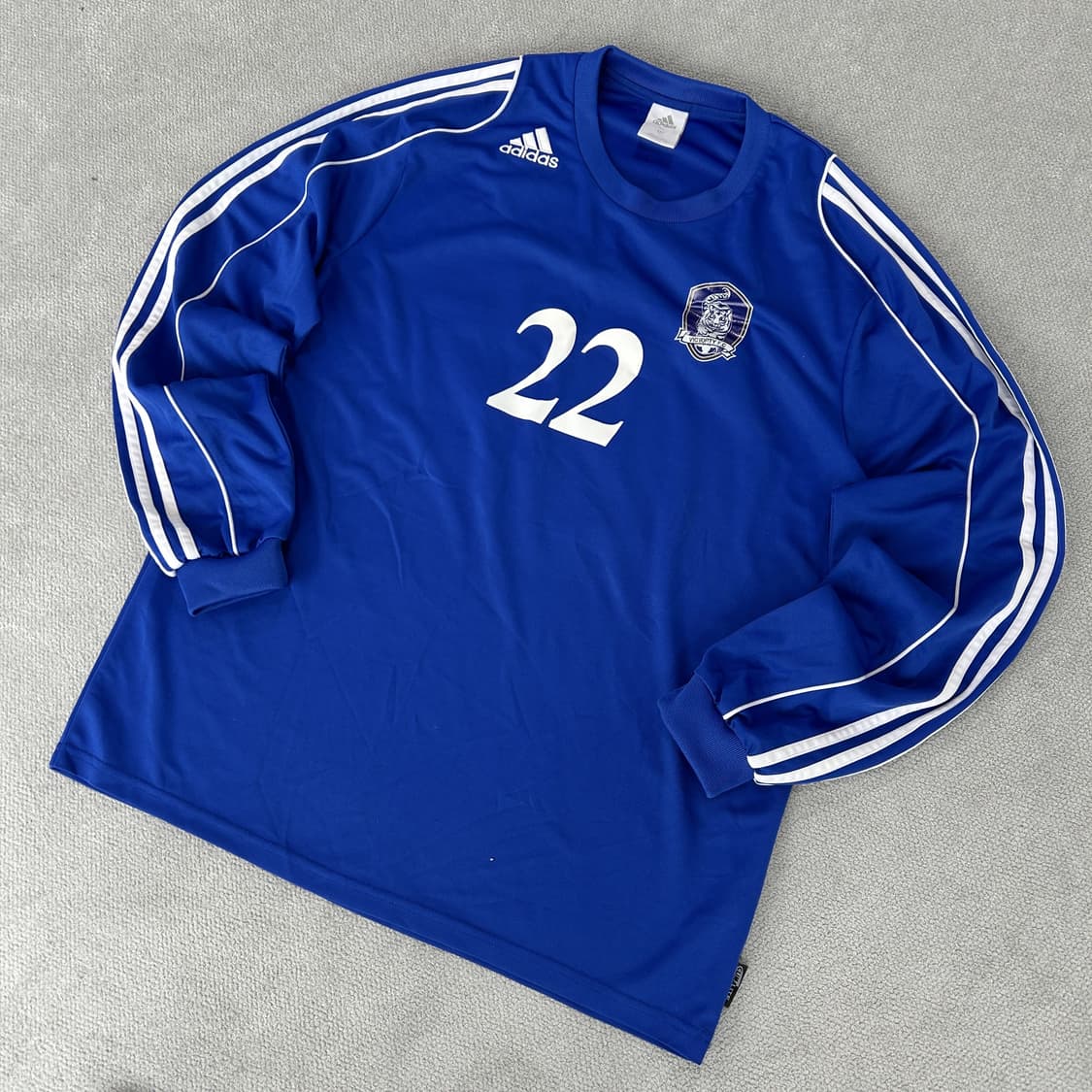 아디다스 블루 긴팔 축구 유니폼 110 상품이미지1