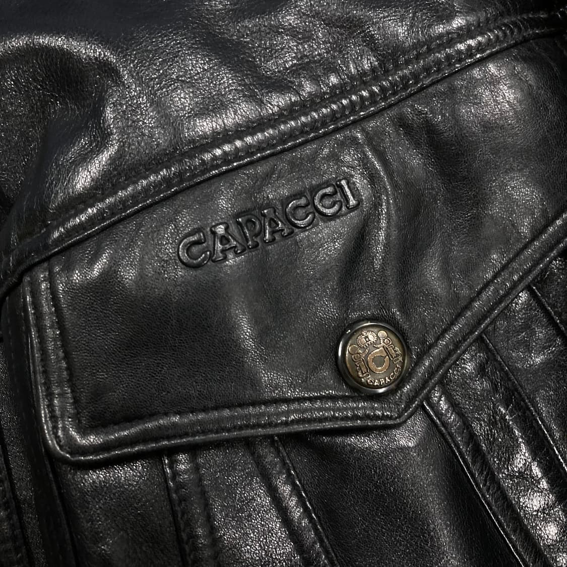 VTG 블랙 컬러 양가죽 봄버 자켓 상품이미지2