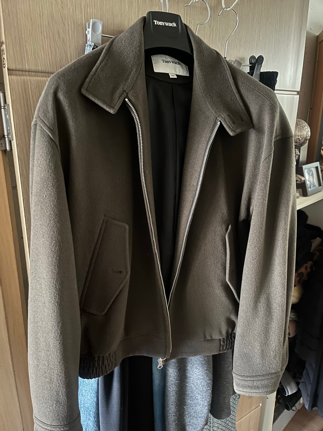 토니웩 캐시미어 해링턴 블루종 자켓  상품이미지2