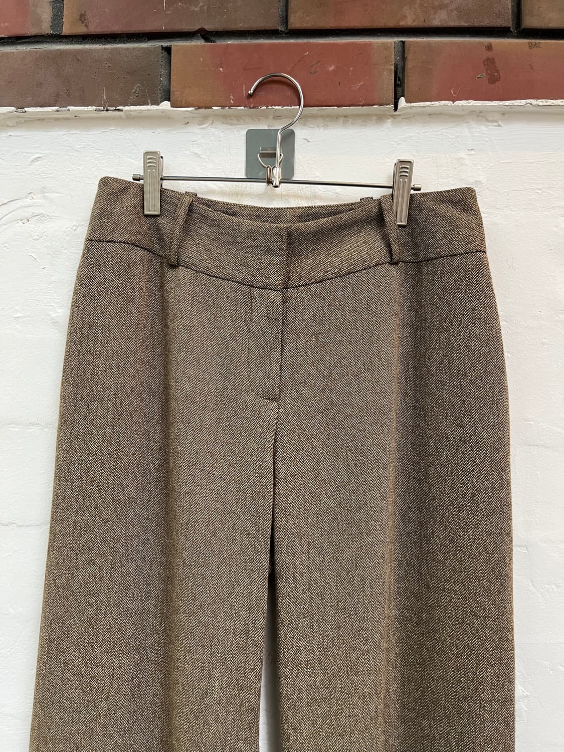 Laura Ashley 울 헤링본 와이드 팬츠 EU 34 상품이미지2