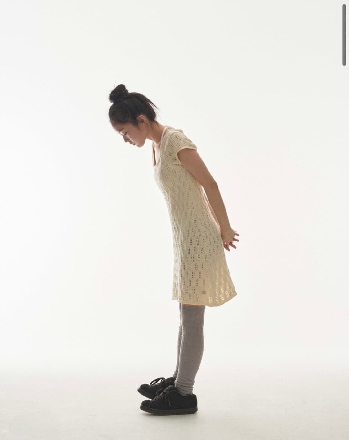 코이세이오 스카시 니트 원피스 아이보리 상품이미지2