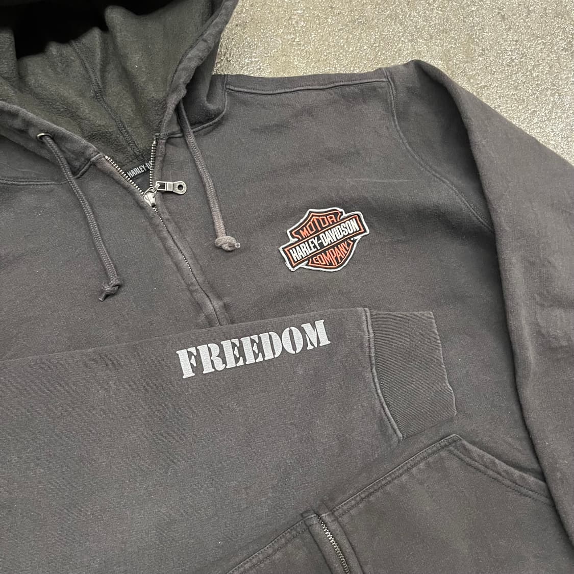 할리데이비슨 프린팅 후드 집업 (100-105) 상품이미지4