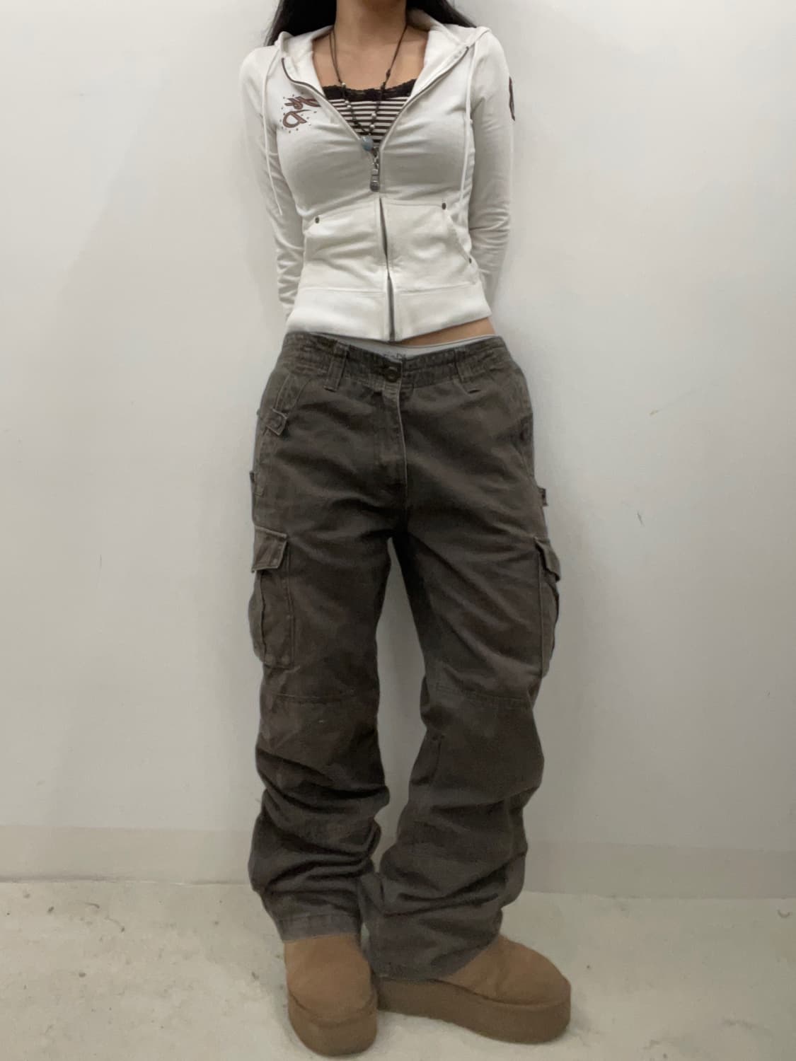 brown pocket cargo pants 상품이미지1