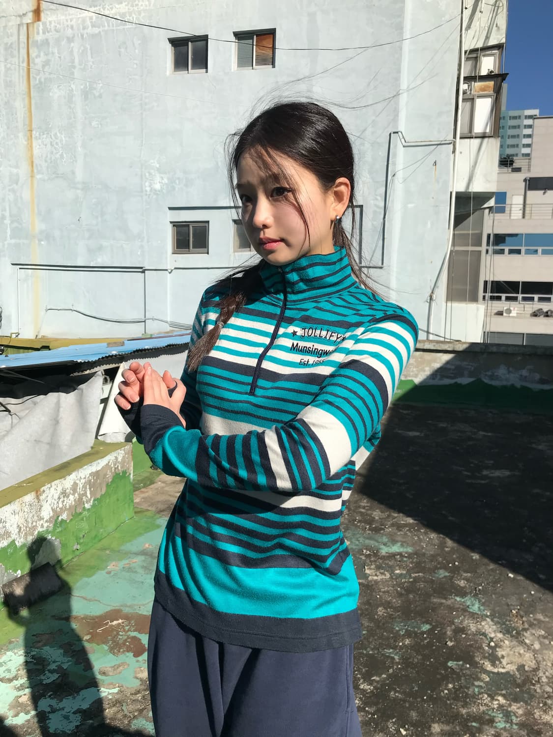 조이조이 스트라이프 하프집업  상품이미지5