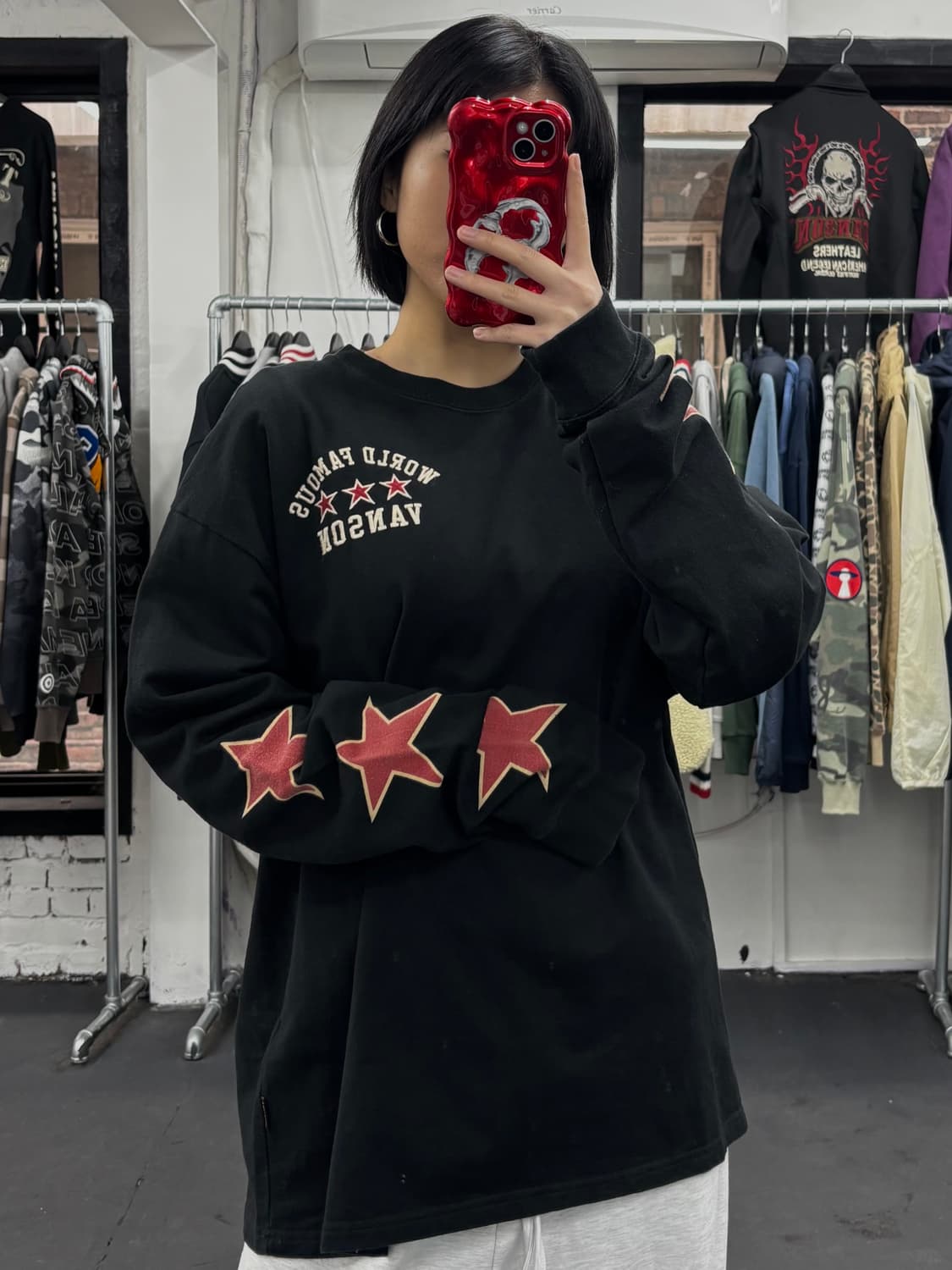 밴슨 레더 스타 롱슬리브 상품이미지1