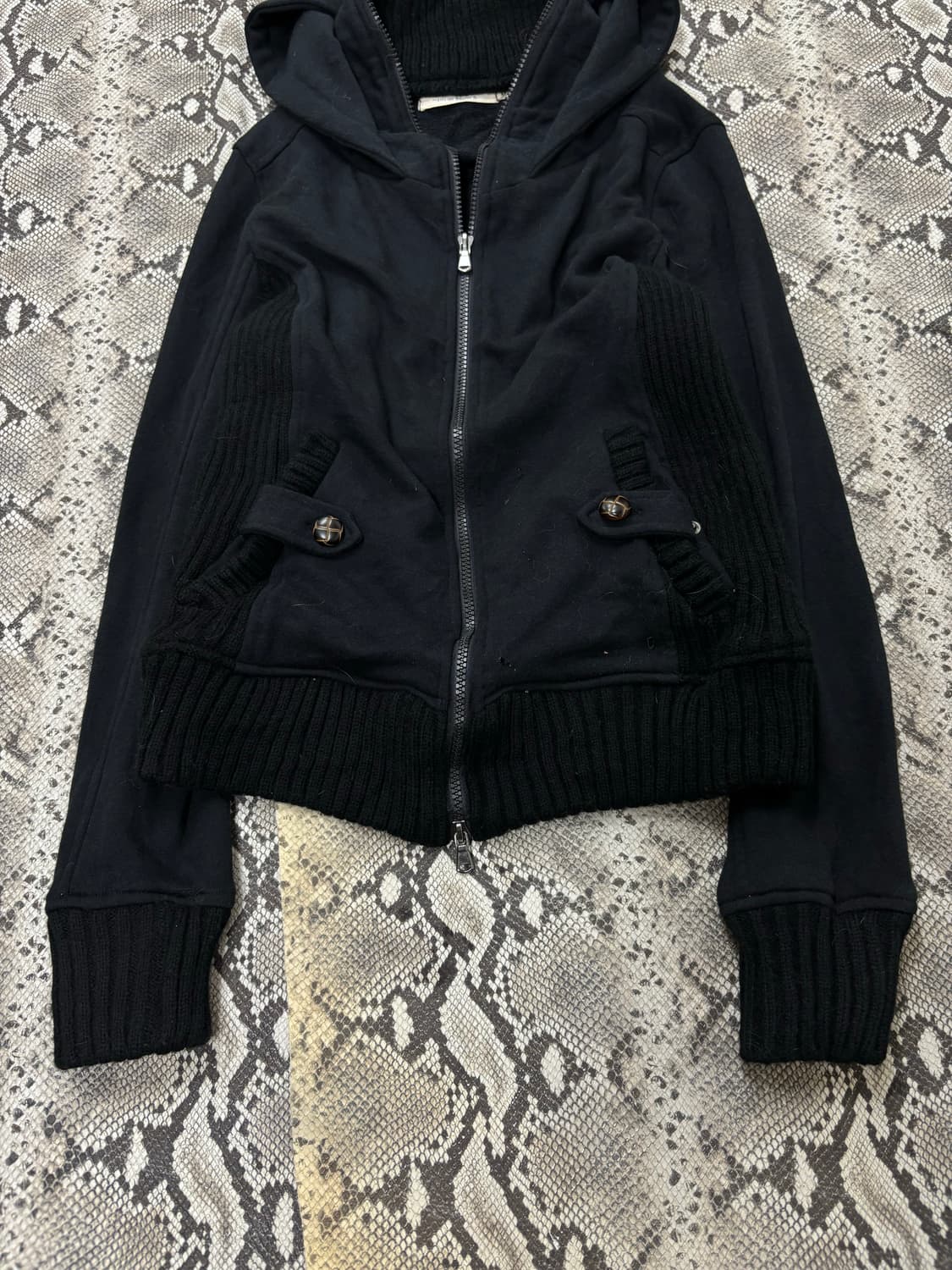 “Vintage” 00’s Y2K Design Black Hooded 2 상품이미지3