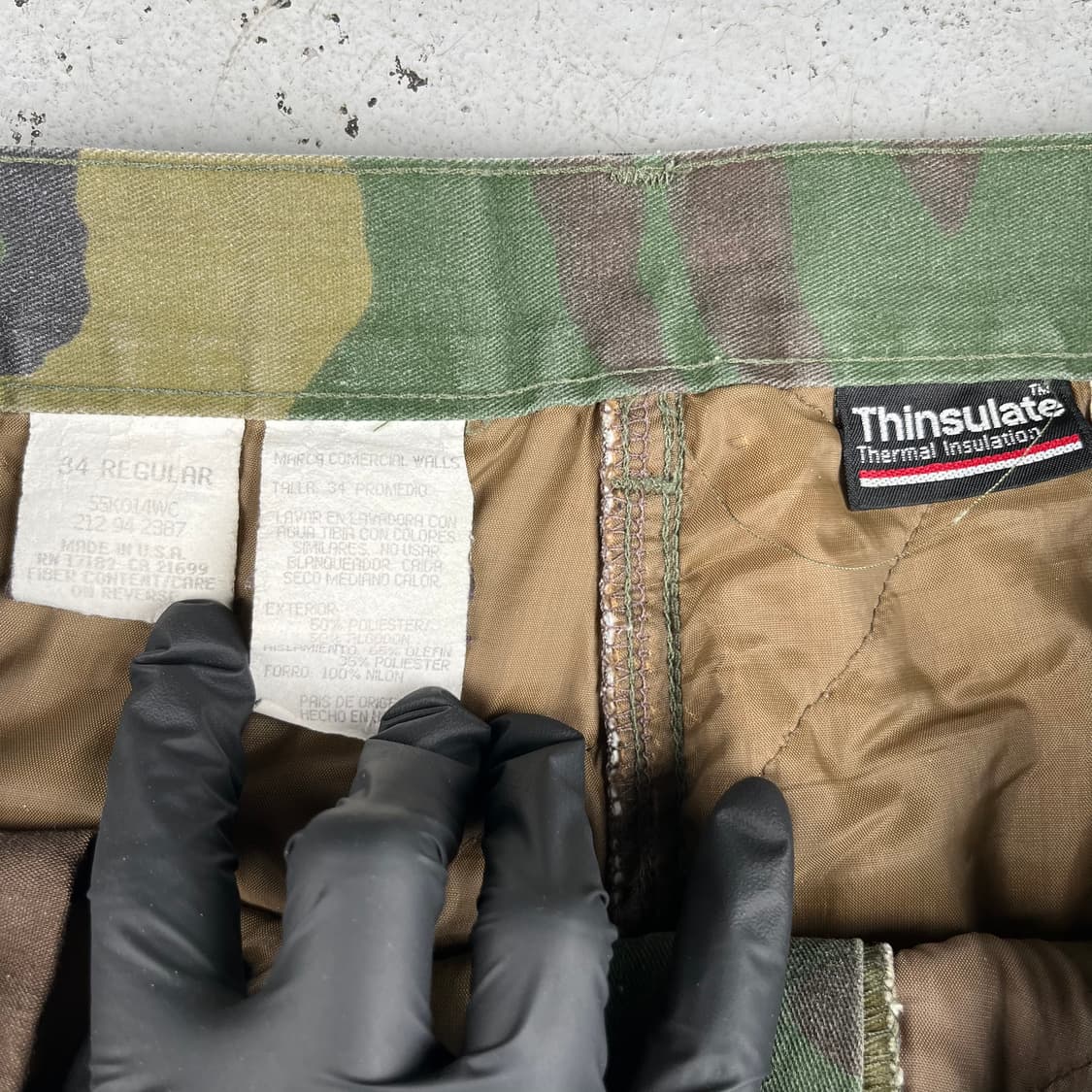 빈티지 Duxbak Thinsulate 우드랜드 카모 팬츠 상품이미지3