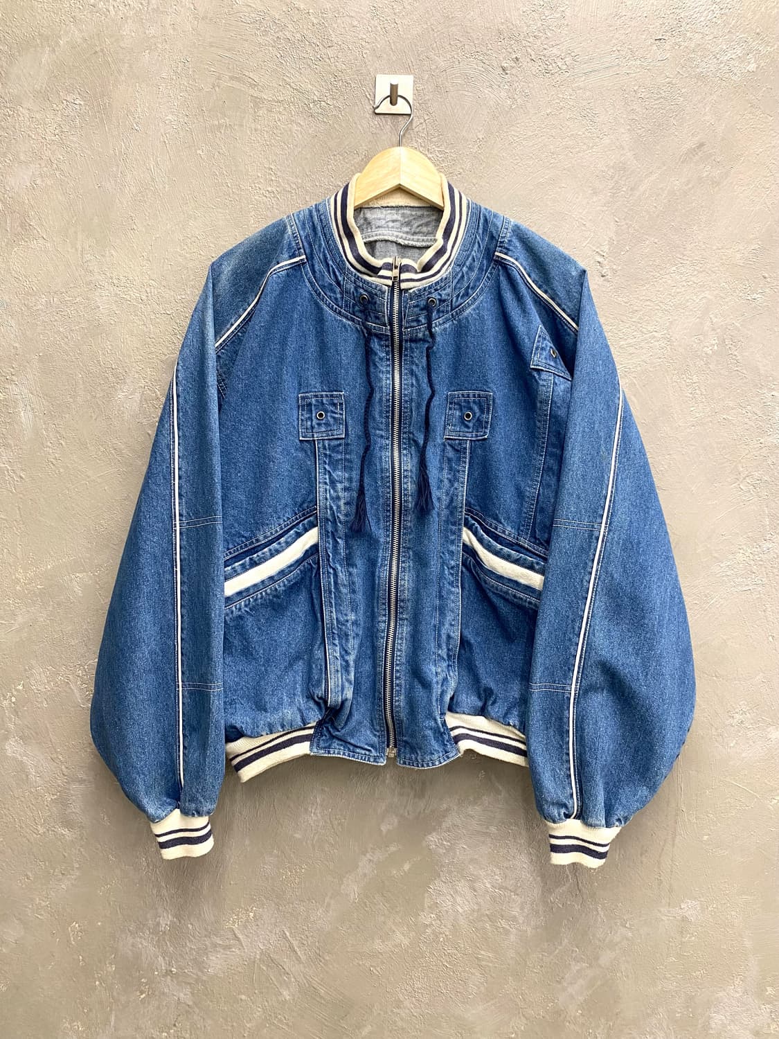[F] 90s Vintage 빈티지 데님 집업 봄버자켓 상품이미지7
