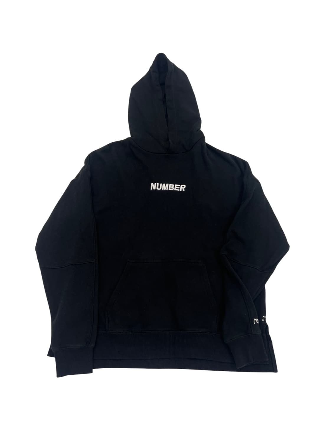 넘버나인 자수 루즈핏 후드티 상품이미지1