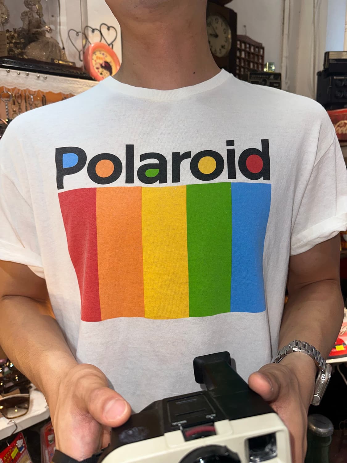 00’s Delta Polaroid logo print cotton T 상품이미지5