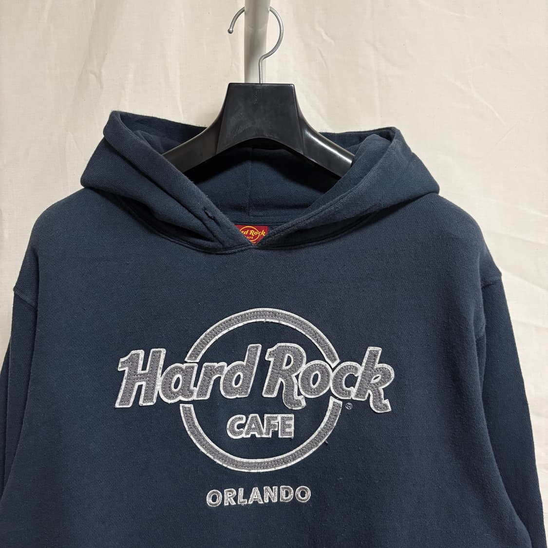 하드락 카페 올란도 아플리케 빈티지 후드티 / 네이비, M 상품이미지2