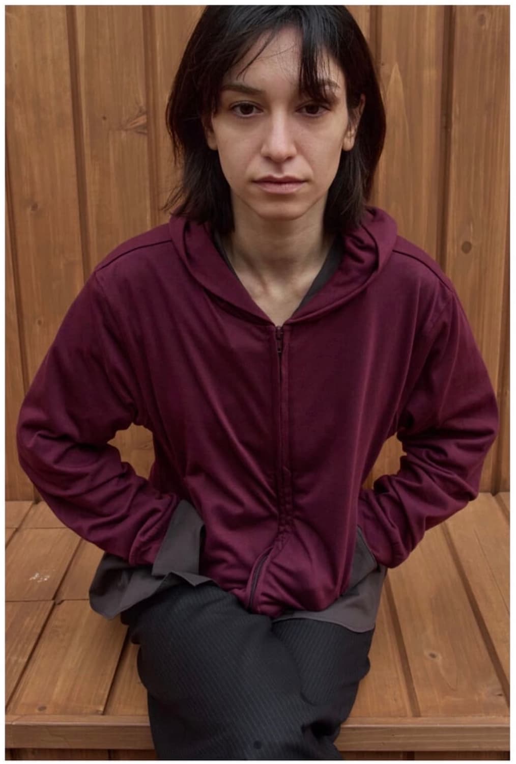 [3] mudule hoodie burgundy 상품이미지1