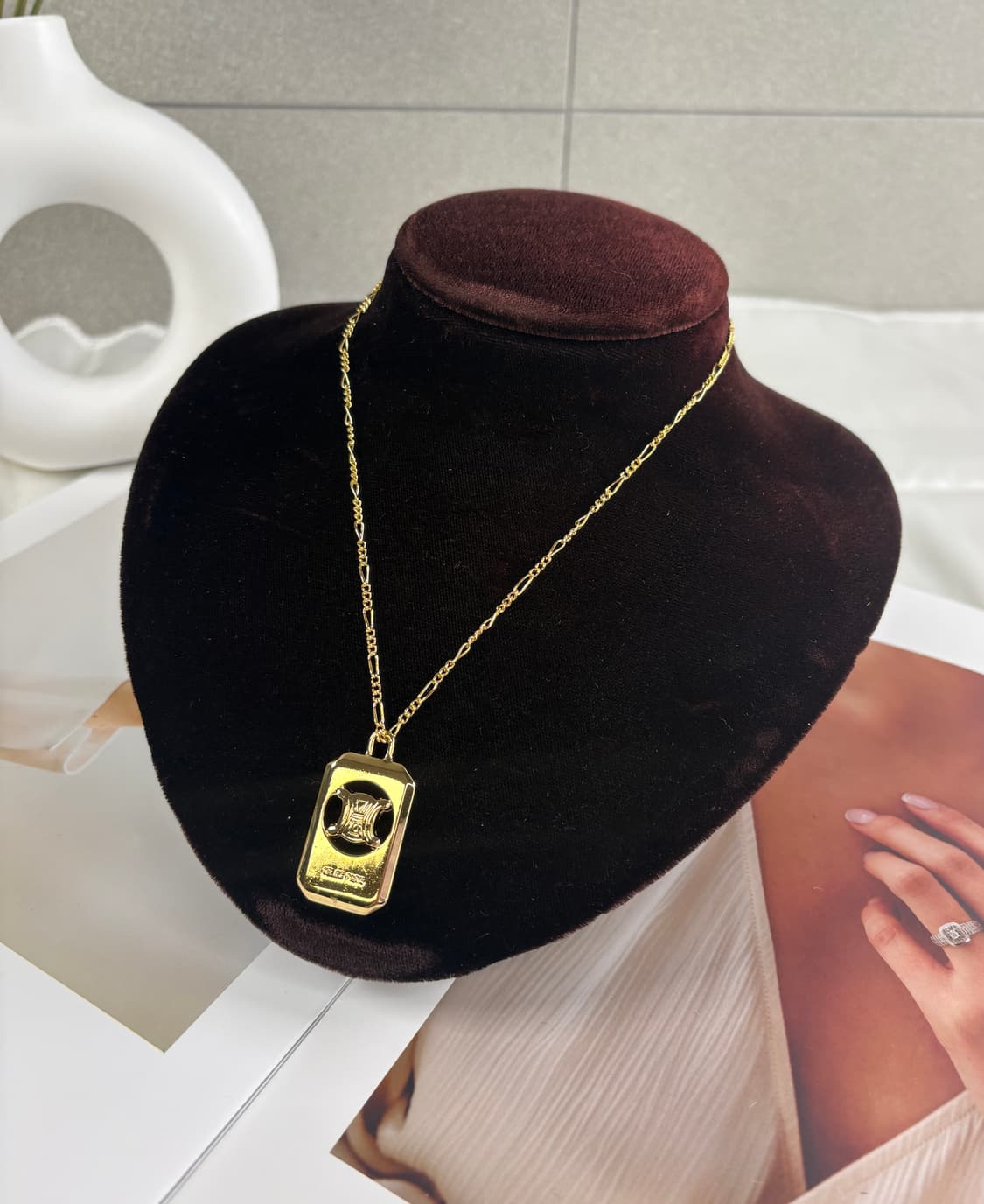 셀린느 트리오페 바 펜던트 목걸이 상품이미지9