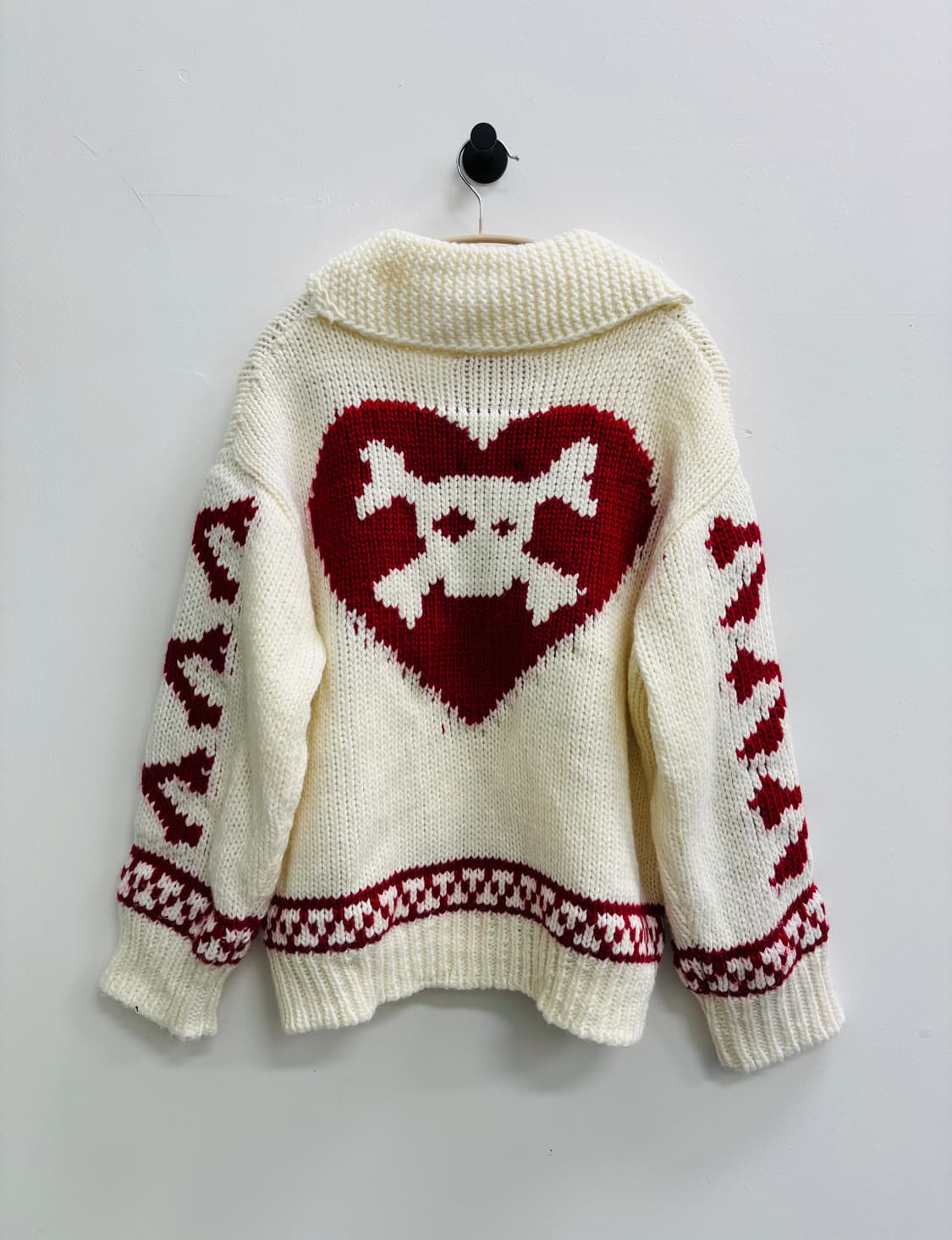 PLZPROJECT 러브앤스컬 니트 집업 가디건 상품이미지3