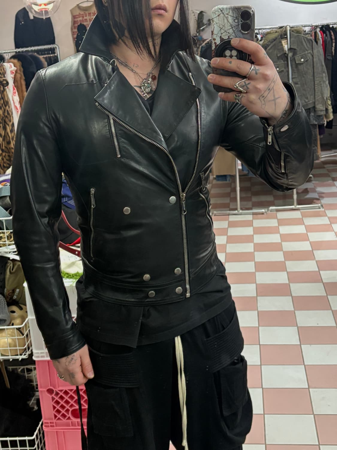 TTF✳️2014 빅터앤롤프 카프스킨 라이더 자켓 상품이미지5