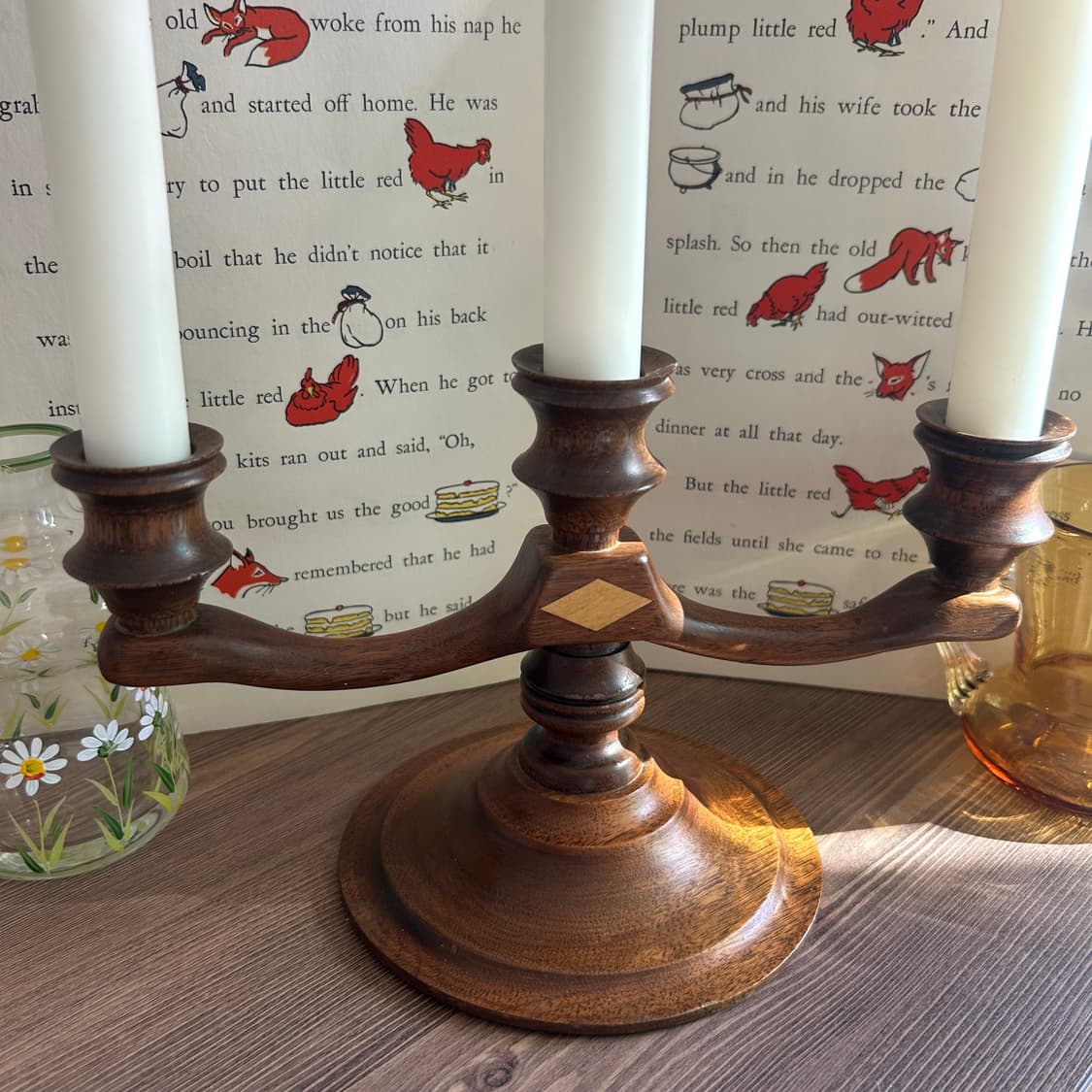 빈티지 나무 촛대 소품 상품이미지10