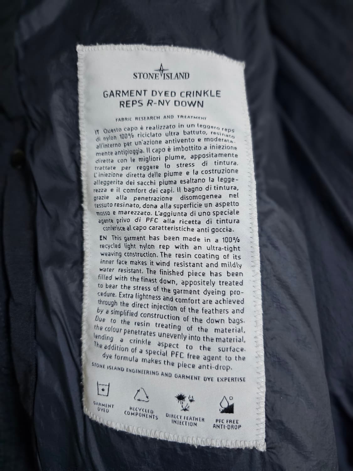 스톤아일랜드 리사이클 나일론 다운 베스트 23FW 상품이미지5