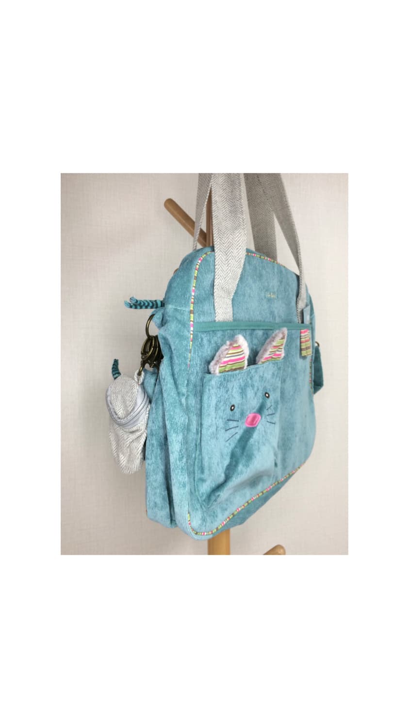 빈티지 민트 고양이 캣 숄더백 상품이미지3