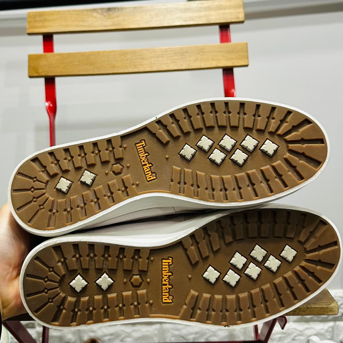 275) 팀버랜드 로퍼 남성 남자 스니커즈 보트 슈즈 화이트 캔버스 상품이미지6