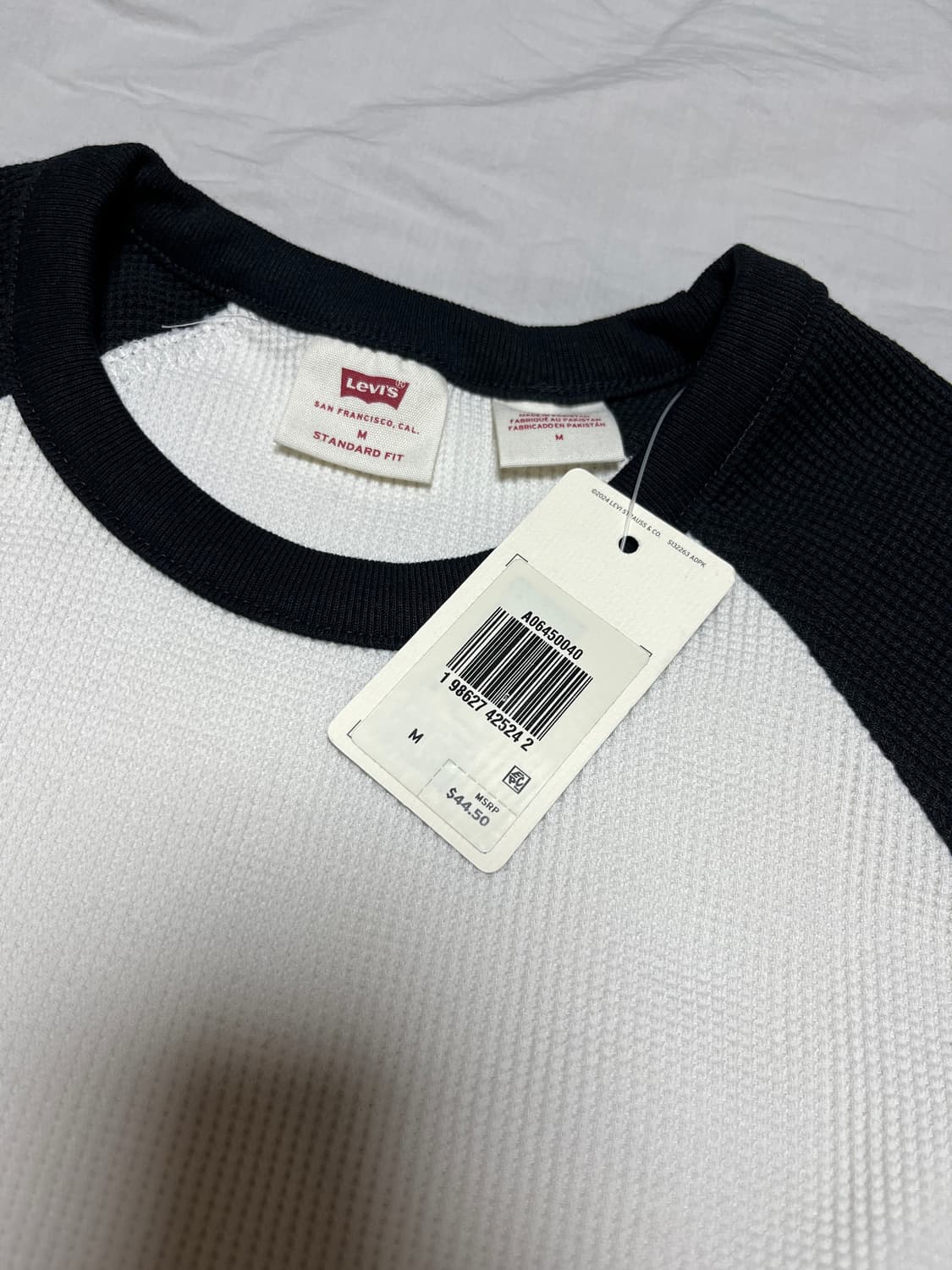 [M] 리바이스 써멀 라글란 와플 롱슬리브 티셔츠 새상품 상품이미지6