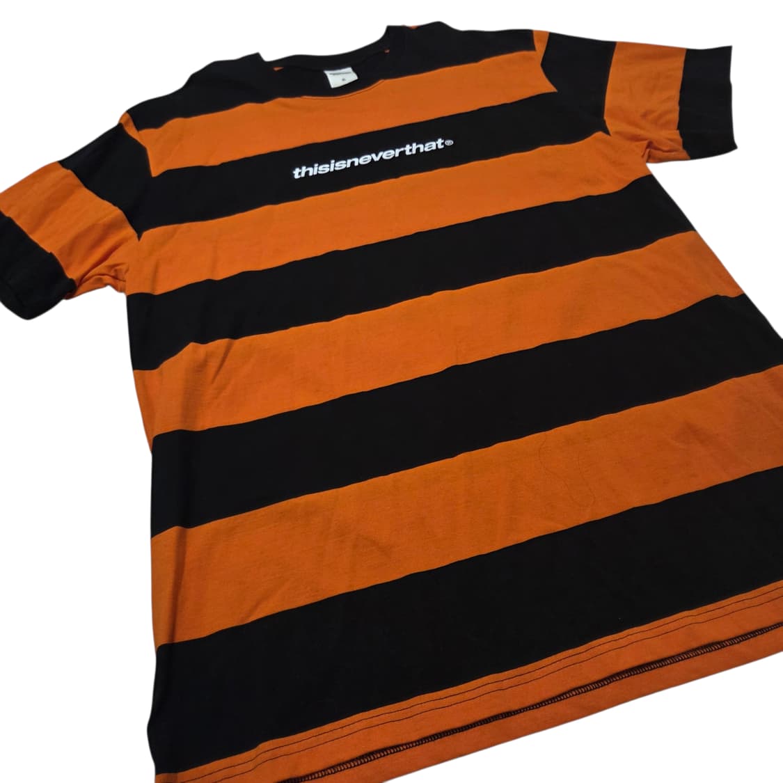 Thisisneverthat 디스이즈네버댓 스트라이프 주황 반팔 티셔츠  상품이미지2