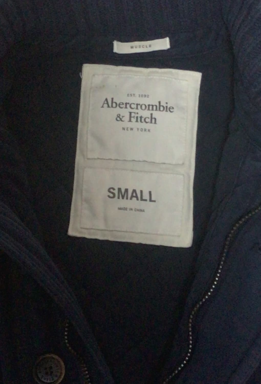 아베크롬비 피치 올드스쿨 네이비 후드집업 상품이미지2