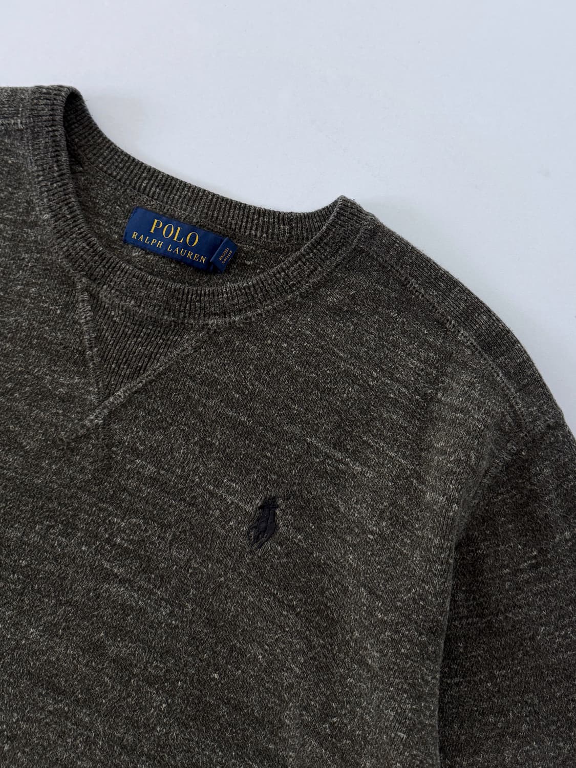 폴로 랄프로렌 신형 카키 헤더 니티드 스웻 셔츠 상품이미지3