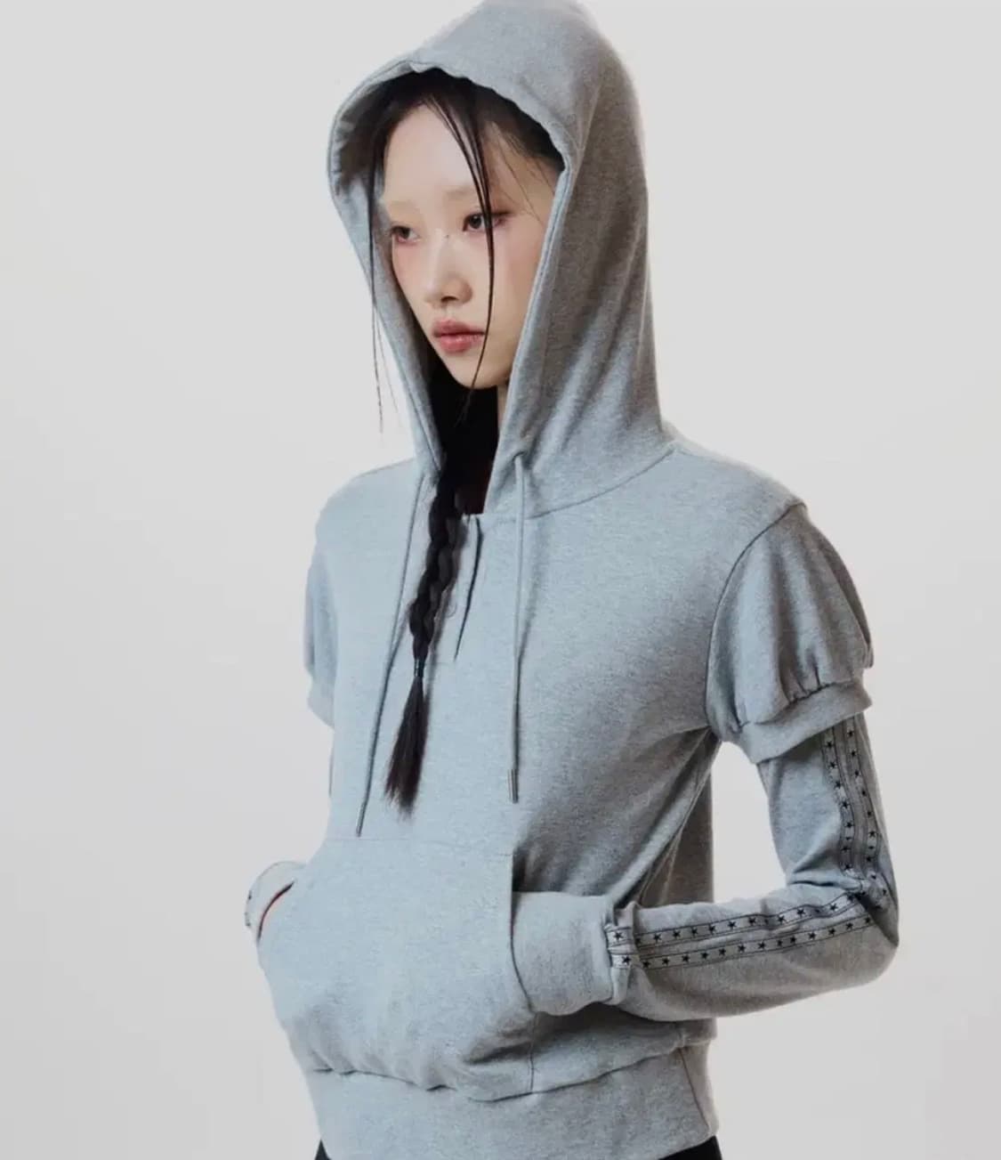 러브이즈트루 IM PUFF HOOD TEE(GRAY) 상품이미지3