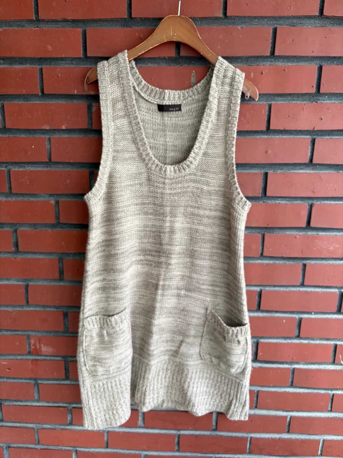 아방 니트 조끼 상품이미지1