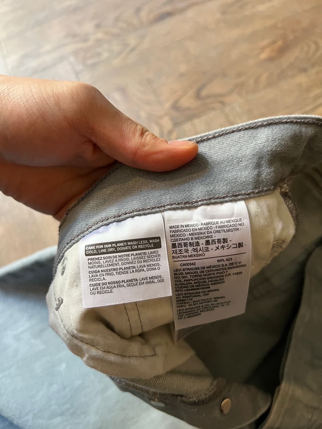 [36]리바이스 501 빈티지 워싱 그레이 데님 팬츠 상품이미지7