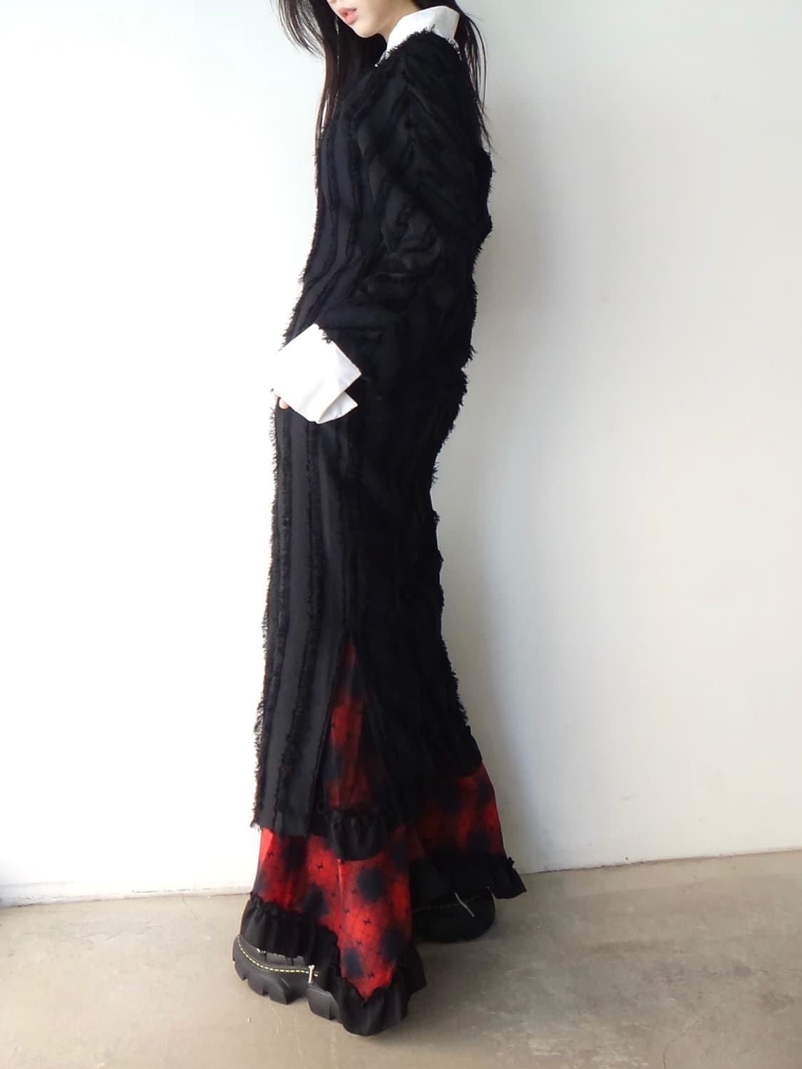 Tassel long wrap ops / black 상품이미지5