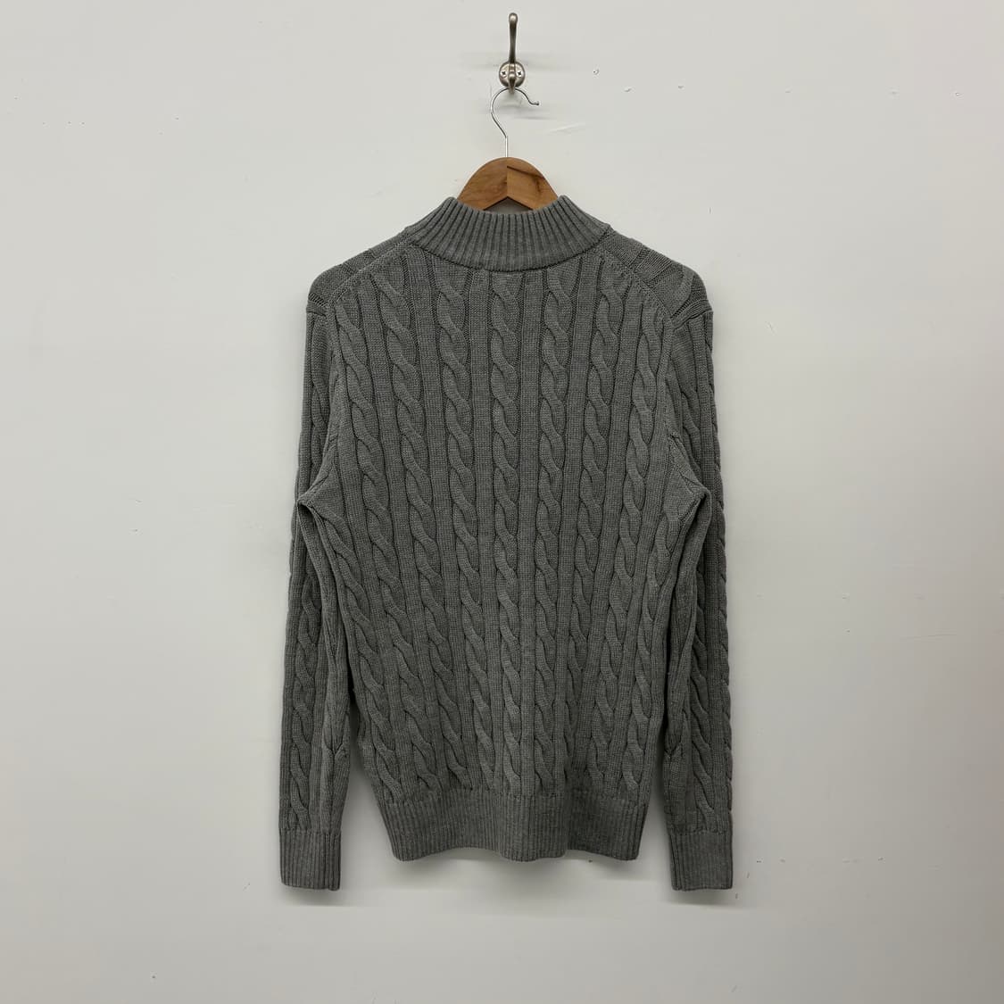 폴로 랄프로렌 케이블 반집업 니트 그레이 남/M 상품이미지4