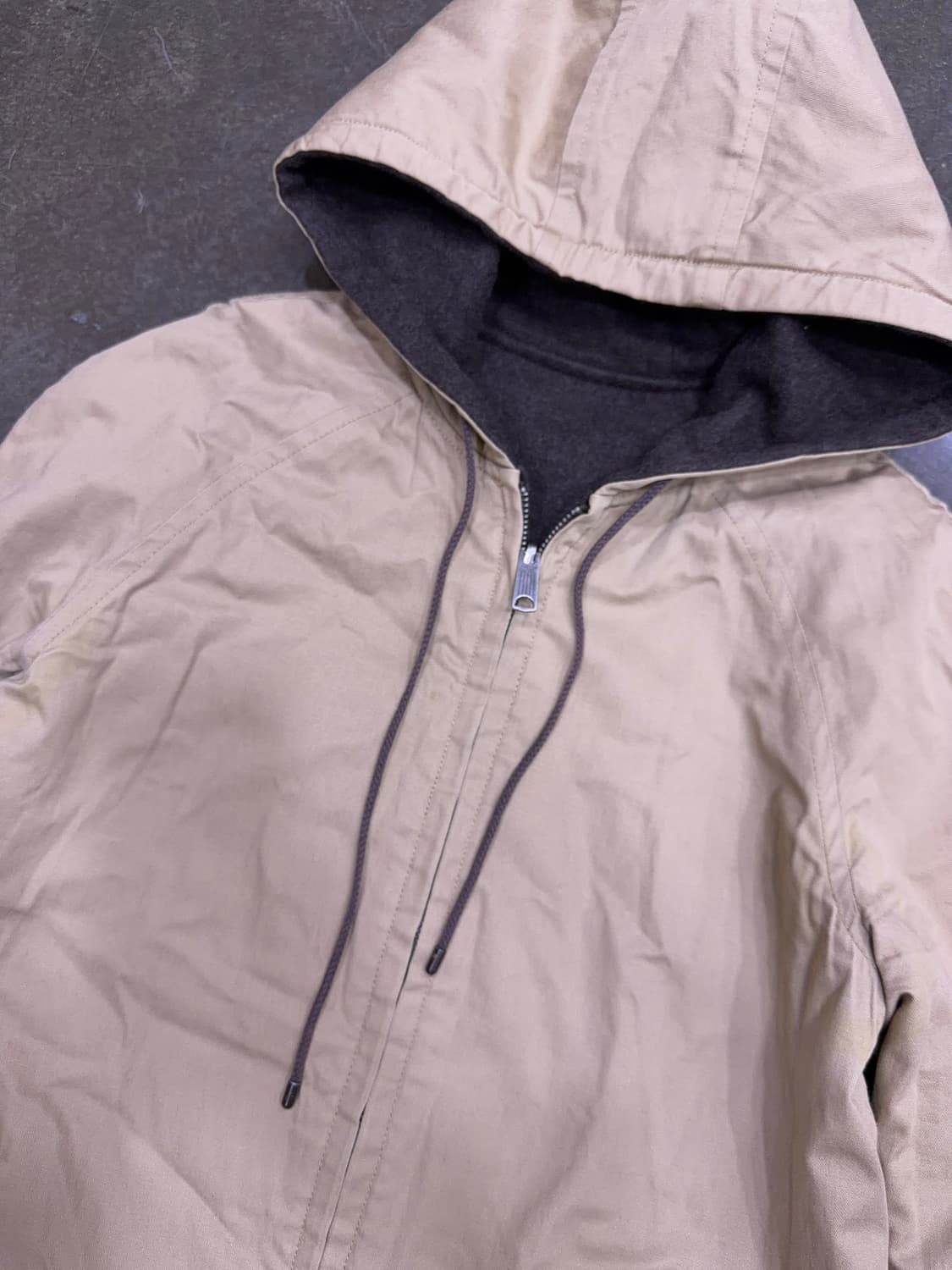 랄프로렌 폴로 우먼스 리버시블 후드 코트 자켓 브라운 베이지 S 상품이미지8