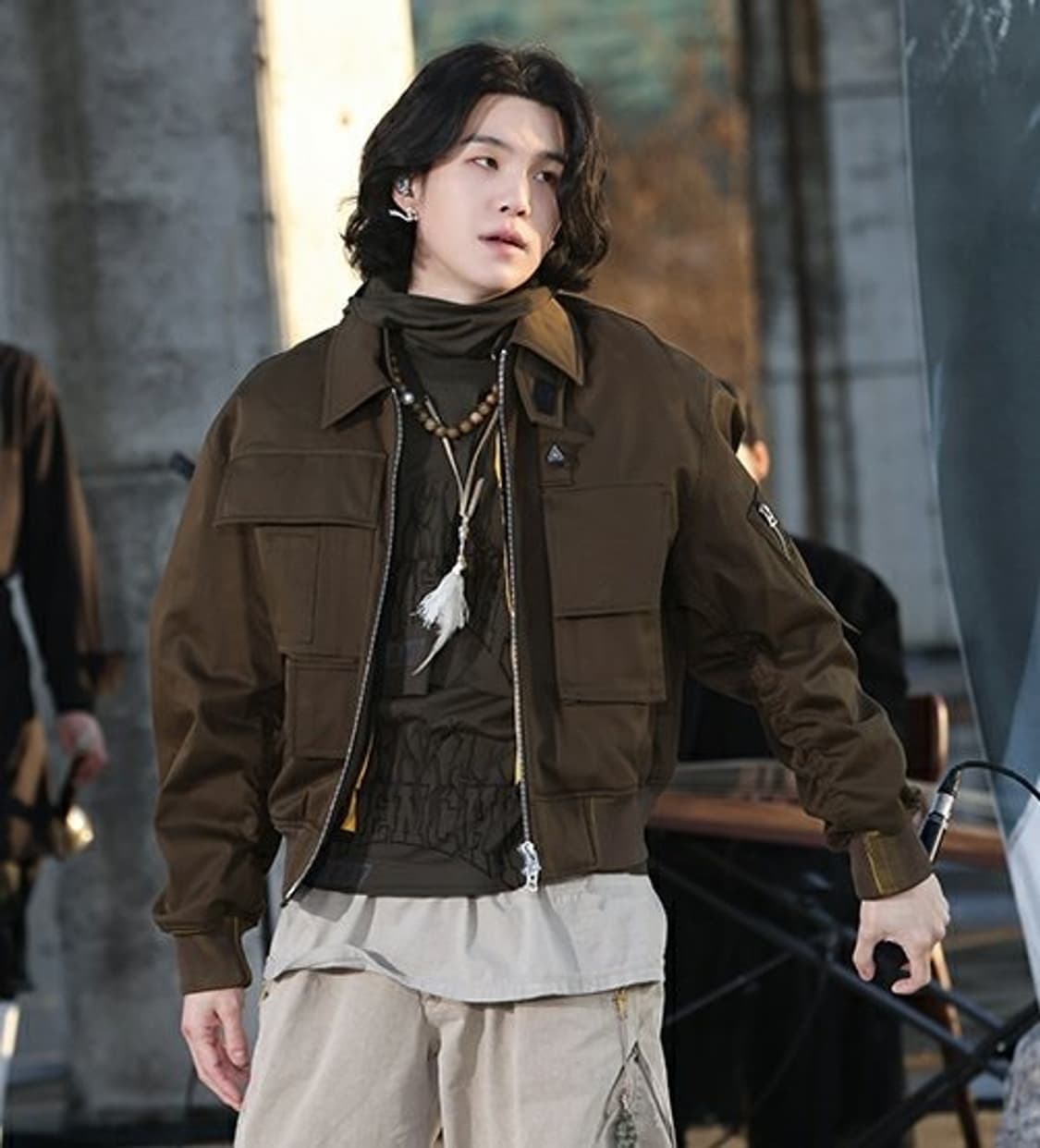 솔리드옴므 봄버자켓 logo-plaque Bomber Jacket - 상품이미지2