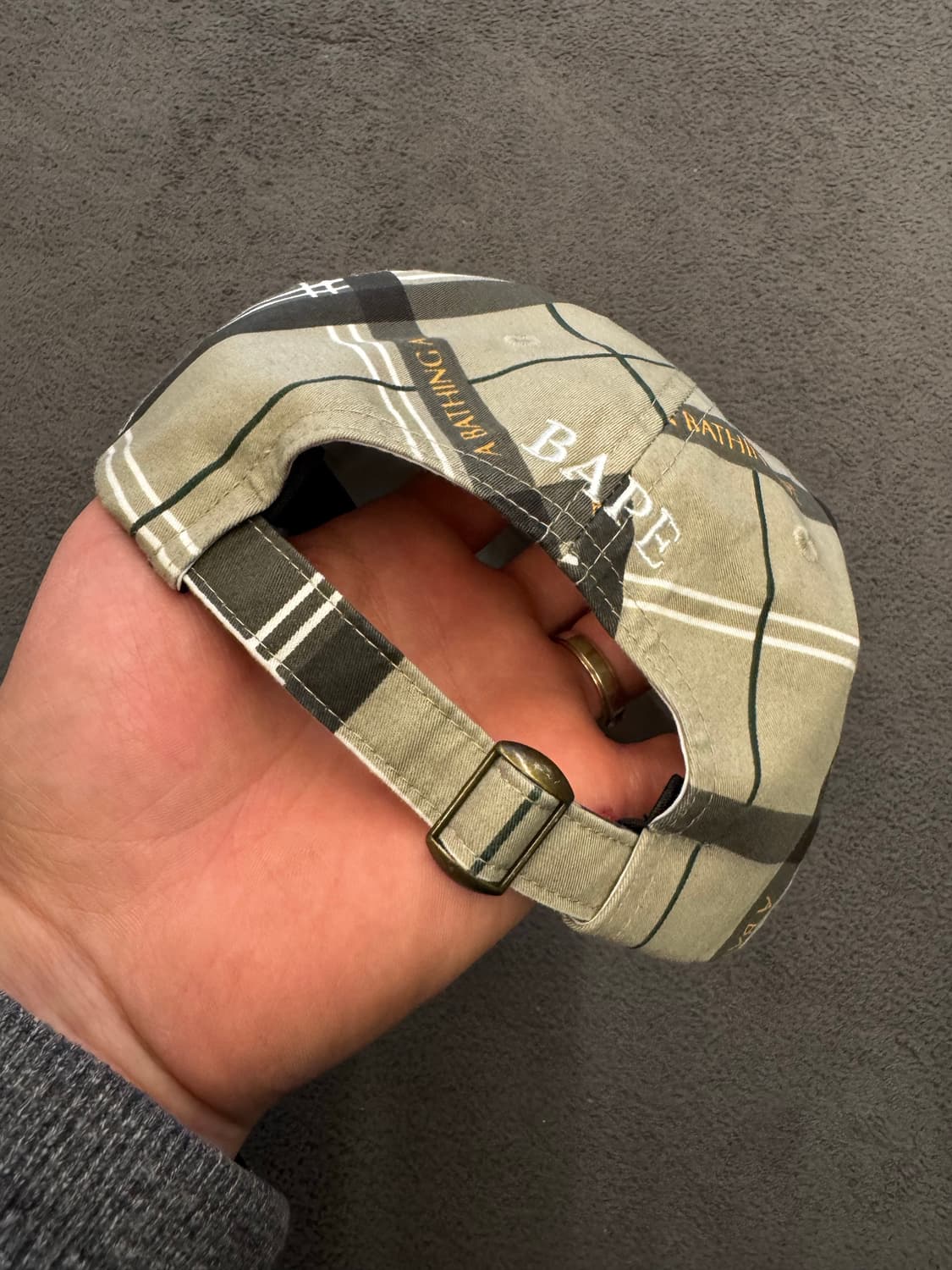 베이프 사루 체크 패널 캡 처분  상품이미지2