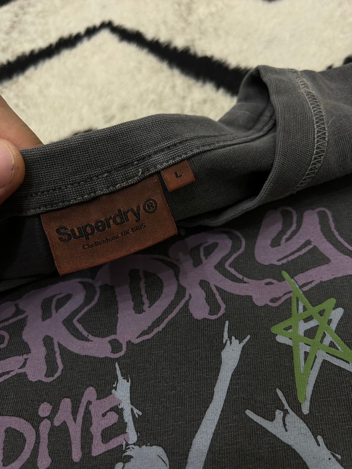 [L]슈퍼드라이 스테이지 다이브 오버핏 반팔/다크그레이 상품이미지4