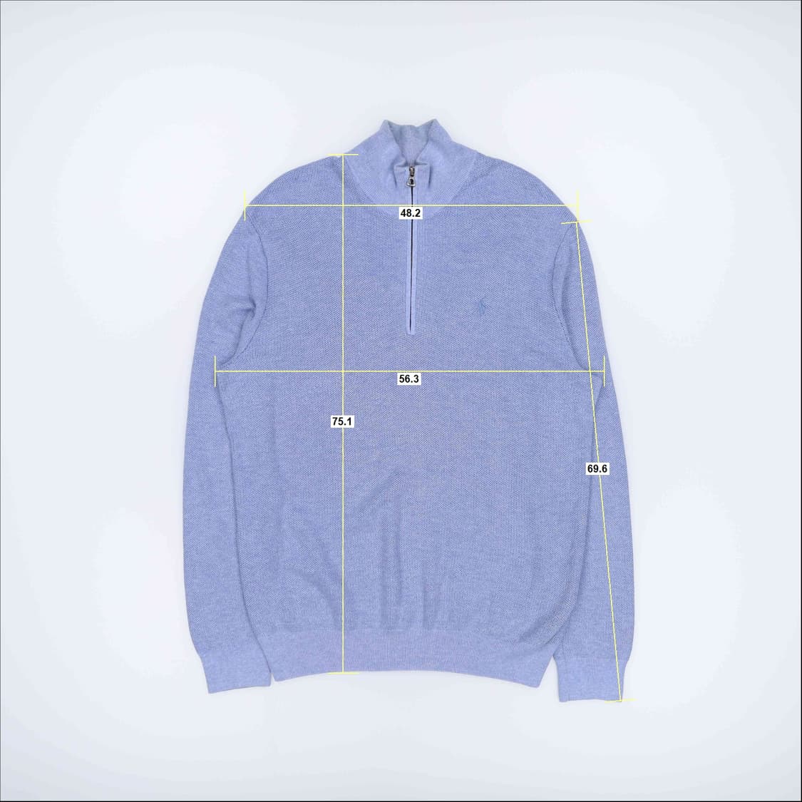 [L] QR신형 폴로 랄프로렌 남성 반집업 피마코튼 긴팔 니트 N683 상품이미지7