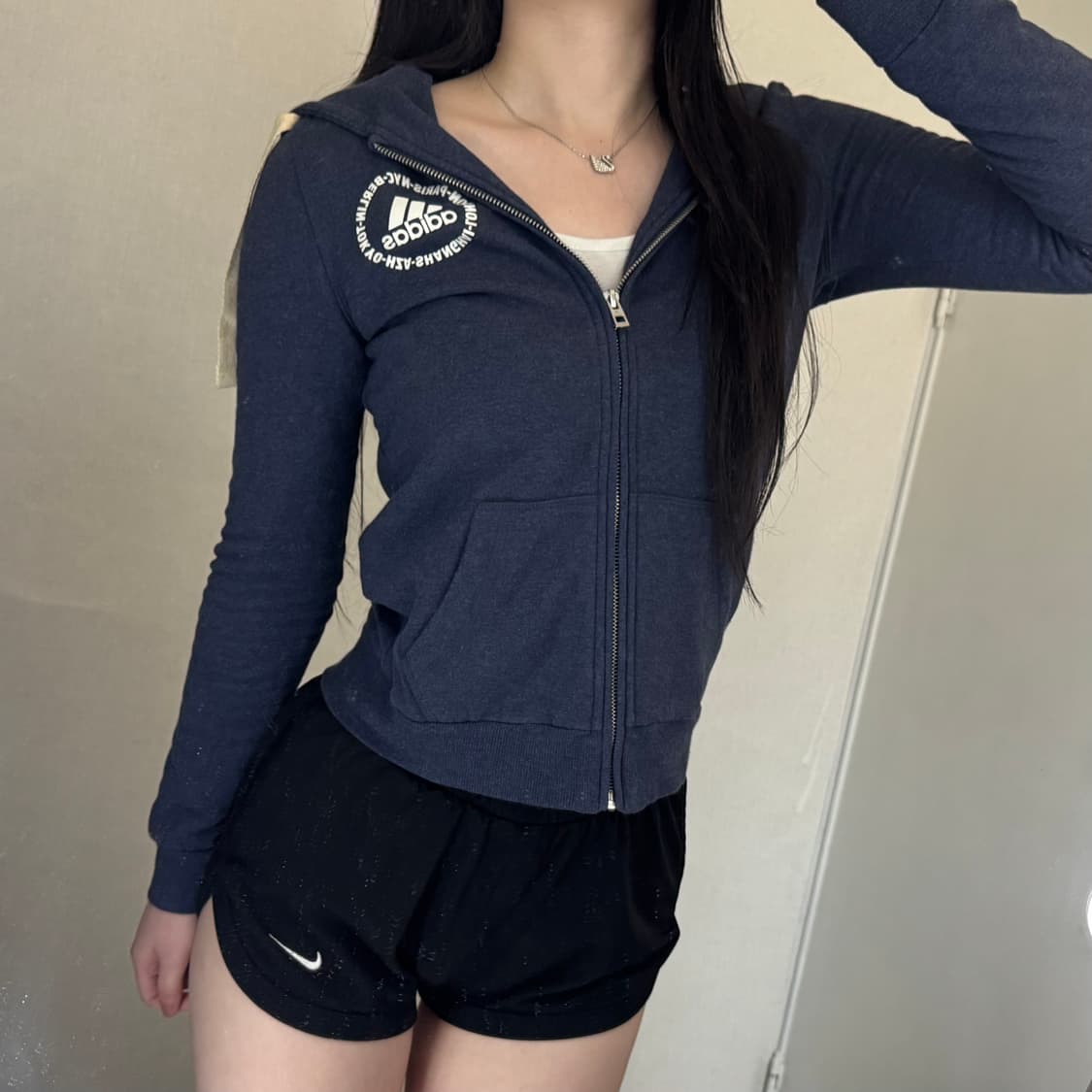 삼선 아디다스 슈퍼스타 영어 로고 후드집업 💙 상품이미지5