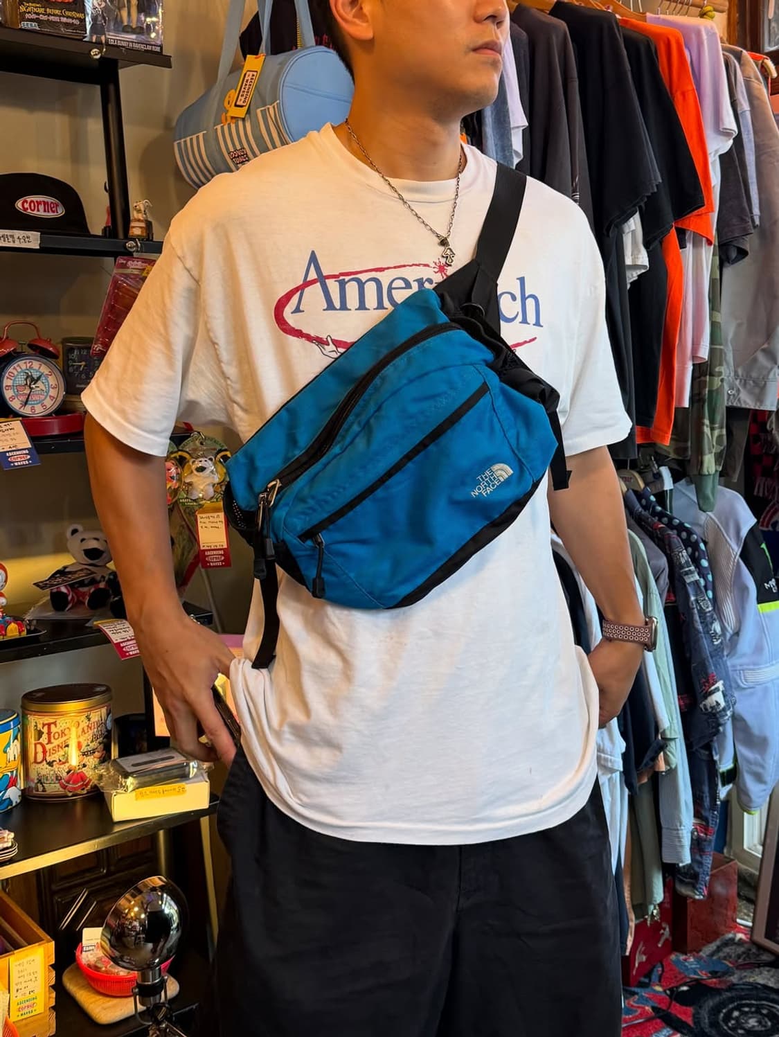 ✈️THE NORTH FACE 빈티지 웨이스트백 (블루) 상품이미지1
