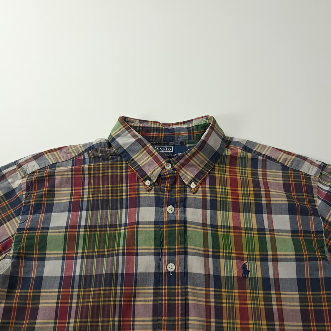 CK457 XL 폴로 00s 인도판 클래식 매드라스 반팔 셔츠 남방 상품이미지2