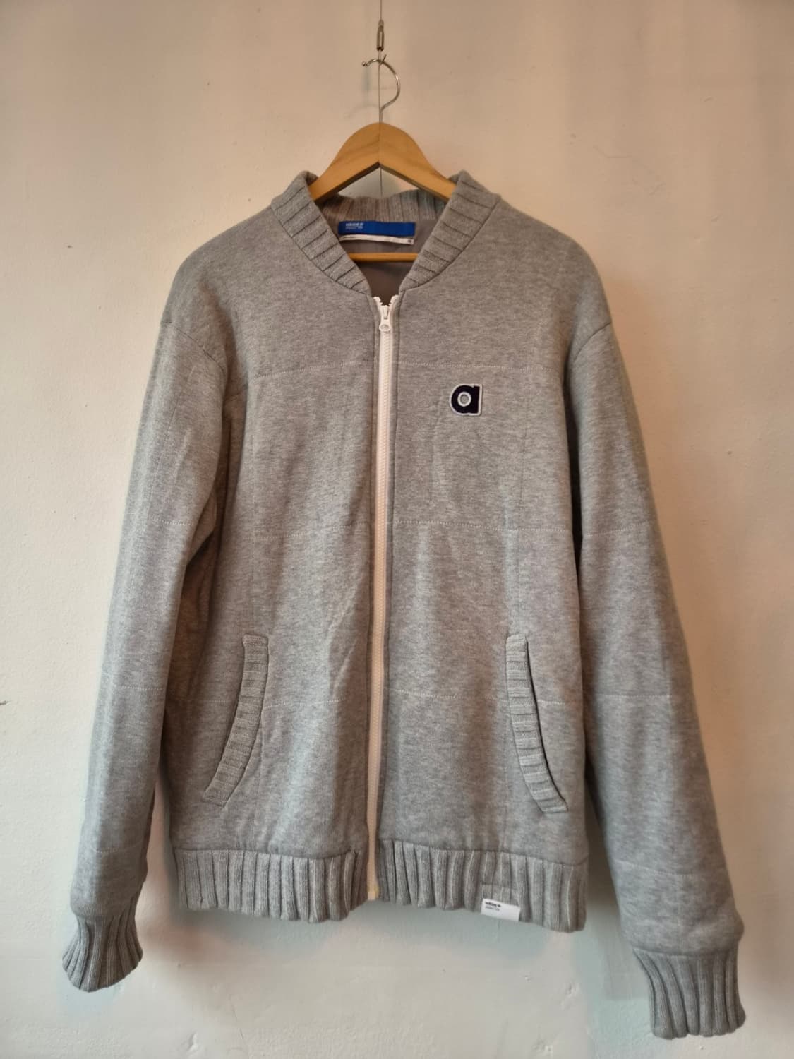 아디다스 오리지널 남성 니트배색블루종점퍼 상품이미지2