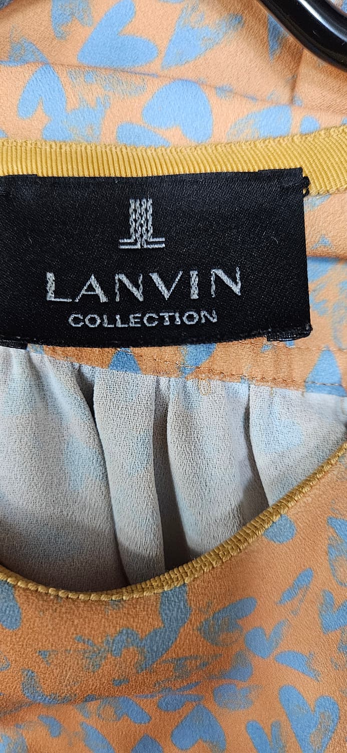 LANVIN 랑방 블라우스 오렌지 하트 패턴 상품이미지3