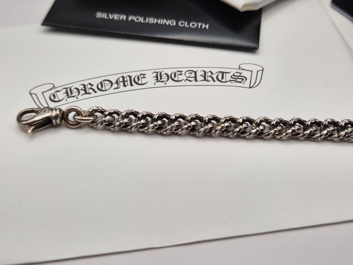 크롬하츠 정품 베이비엑스트라 펜시 체인 팔찌 8인치 풀구성 상품이미지6