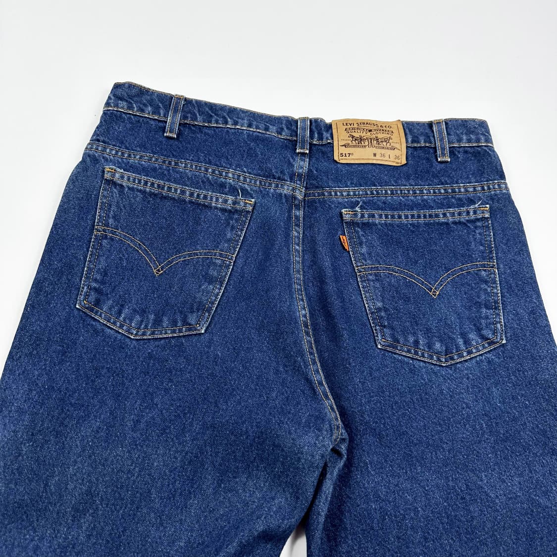 34 90s USA 리바이스 517 오렌지탭 부츠컷 데님팬츠 상품이미지5