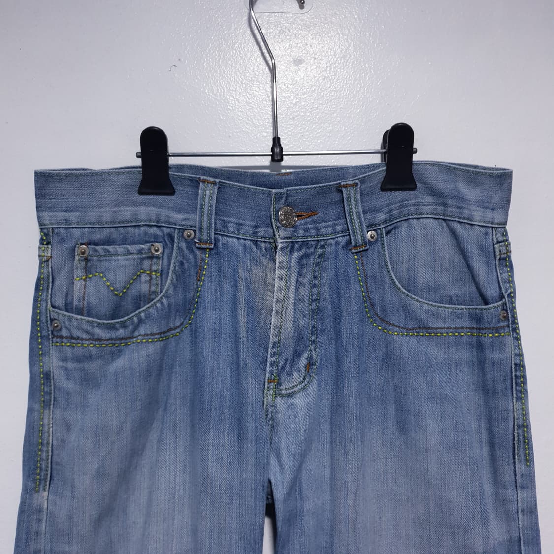 돌체앤가바나 드래곤 용 자수 DG 실버 플레이트 워싱 데님 팬츠 청바지 상품이미지5
