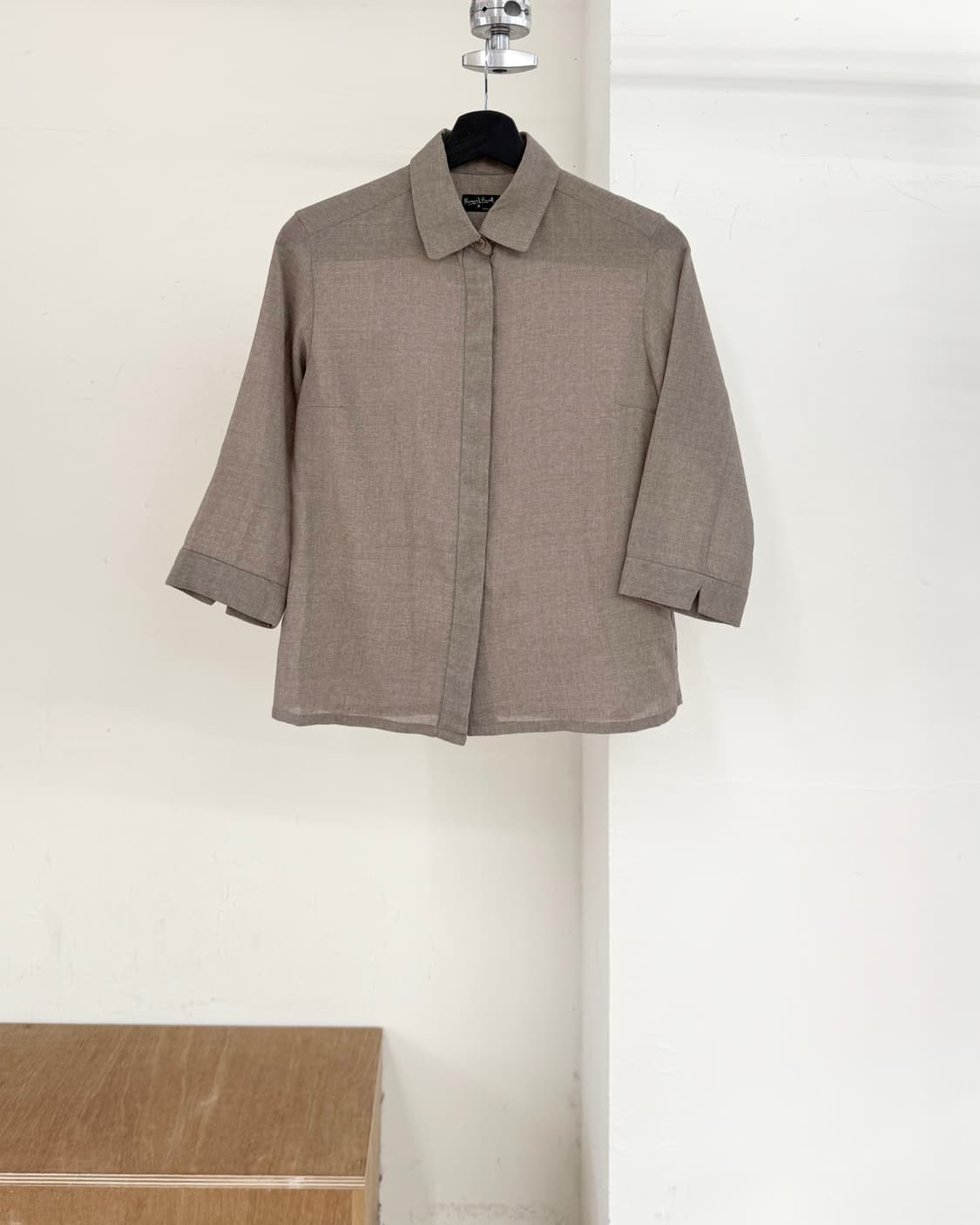 마가렛 호웰 스톤 린넨 숏 슬리브 버튼 셔츠 상품이미지1