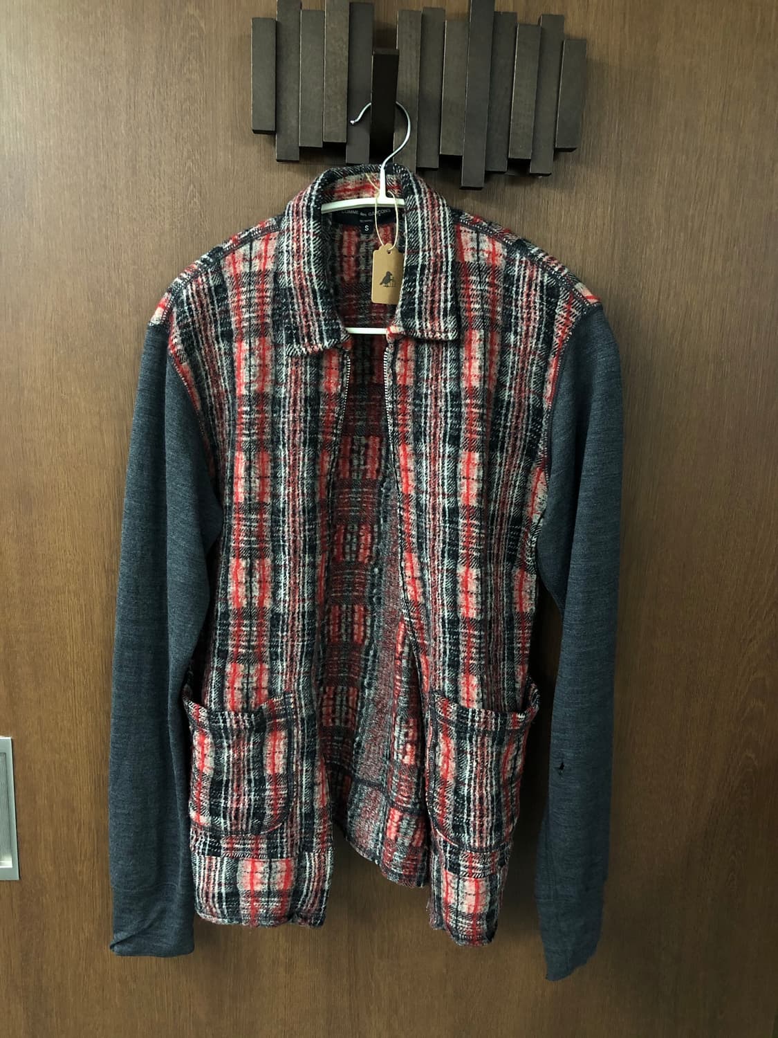 꼼데가르송 옴므 체크 집업 s 상품이미지2